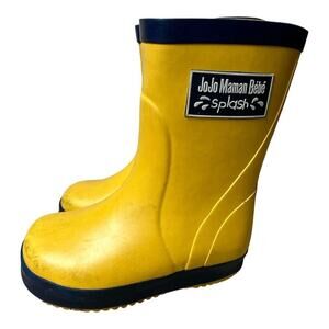 JoJo Maman Bebe Splash Yellow Rain Boots Toddler Size 5